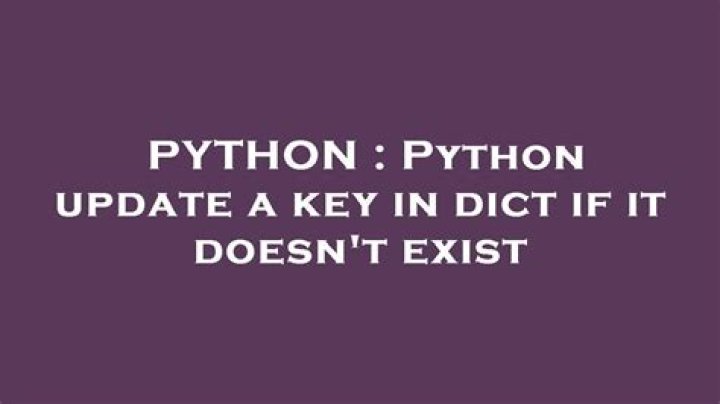 Python update a key in dict if it doesn't exist