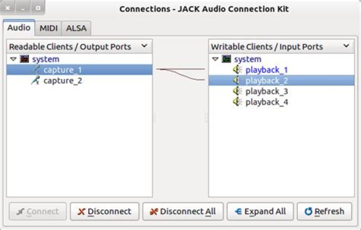 qjackctl app in action