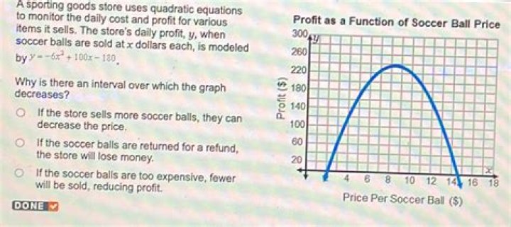Quadratic Formula: Sporting Goods World Problem
