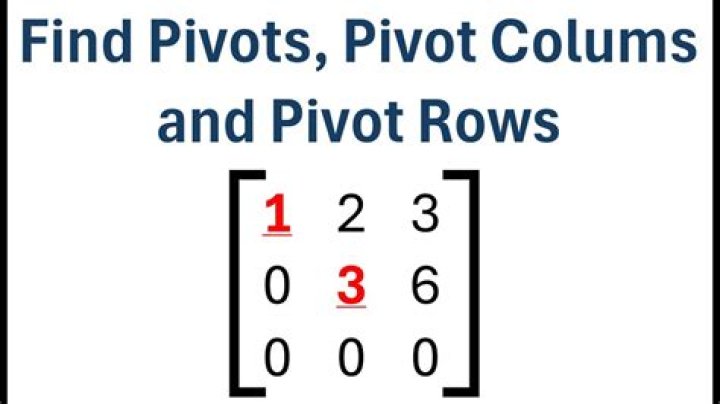Question about finding pivot columns in a matrix