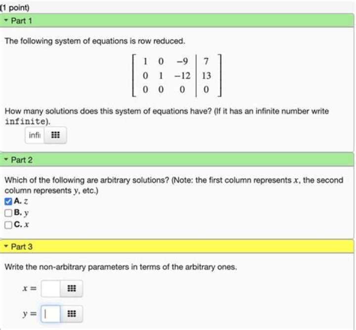 Question regarding arbitrary parameters