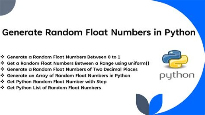 Random float number generation