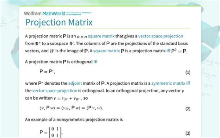 Rank one orthogonal projector matrix.