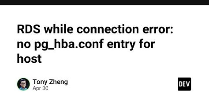 RDS while connection error: no pg_hba.conf entry for host