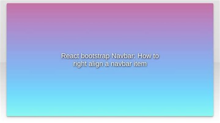 React bootstrap Navbar: How to right align a navbar item