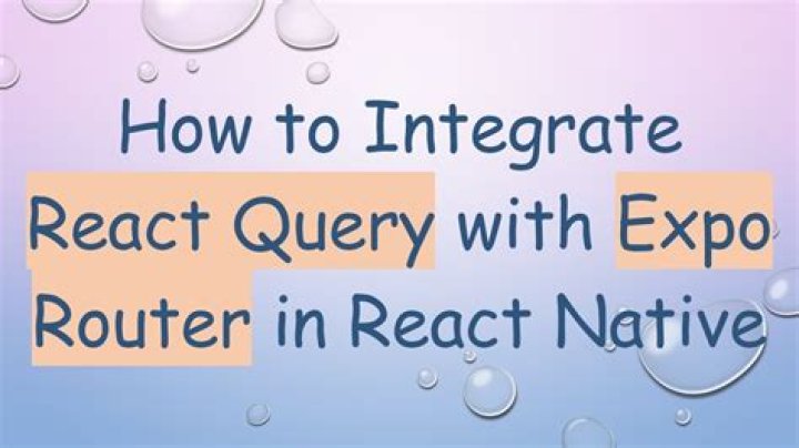 React Query with Expo Router