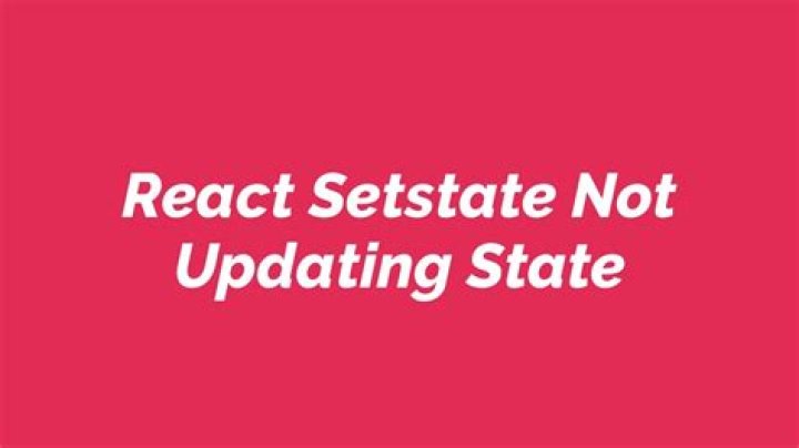 React setState not updating state