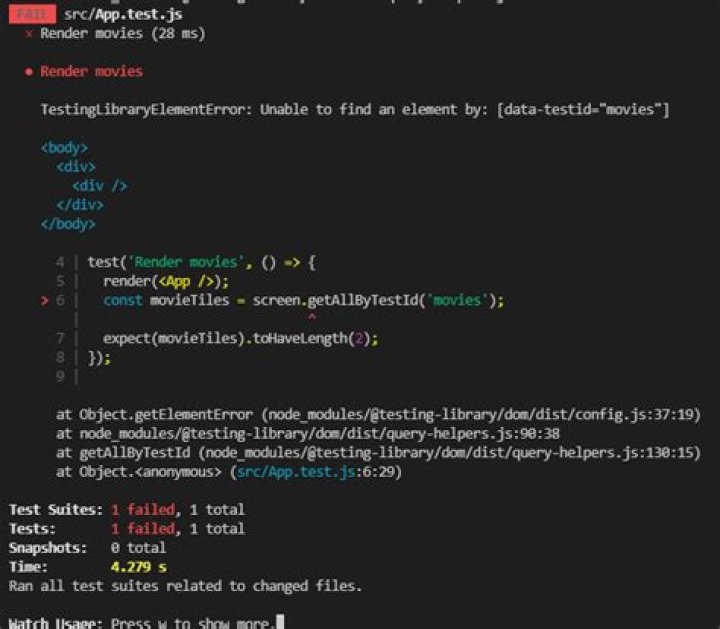 React Testing Library does not find elements using getAllByTestId after initial render