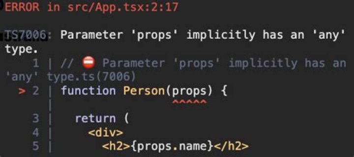 react/typescript: Parameter 'props' implicitly has an 'any' type error