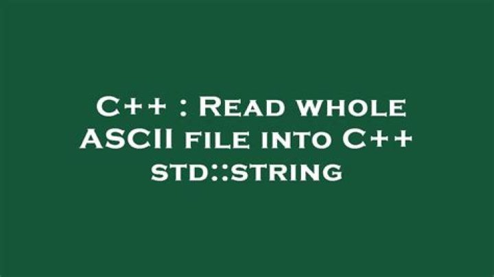 Read whole ASCII file into C++ std::string [duplicate]