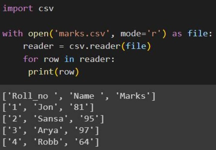Reading rows from a CSV file in Python