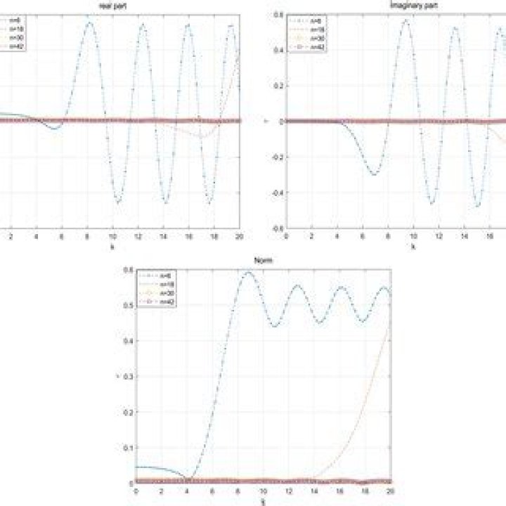 real part, imaginary part, and magnitude of the Runge function