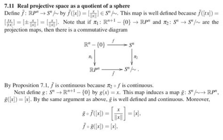 Real projective space, the quotient map and covering projection