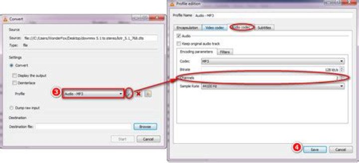 Realtime custom downmix 5.1 to stereo with VLC to optimize dialogs