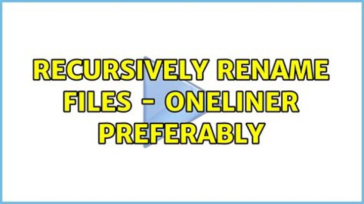 Recursively rename files - oneliner preferably [duplicate]