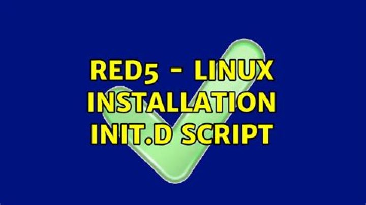 Red5 - Linux Installation init.d script