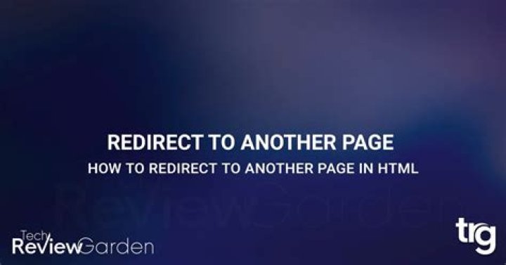 Redirect from an HTML page