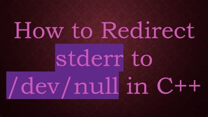 Redirect stderr to /dev/null