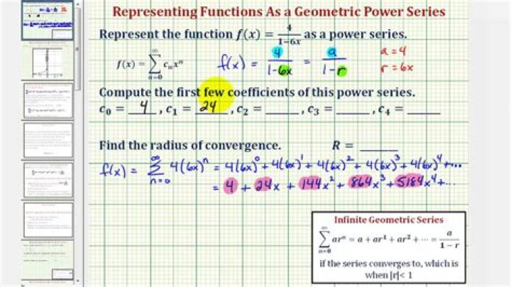 Reducing a power series to a rational function