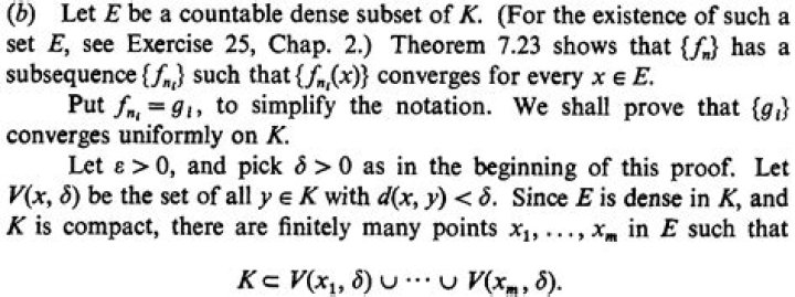 Regarding Rudin's proof of Arzela-Ascoli