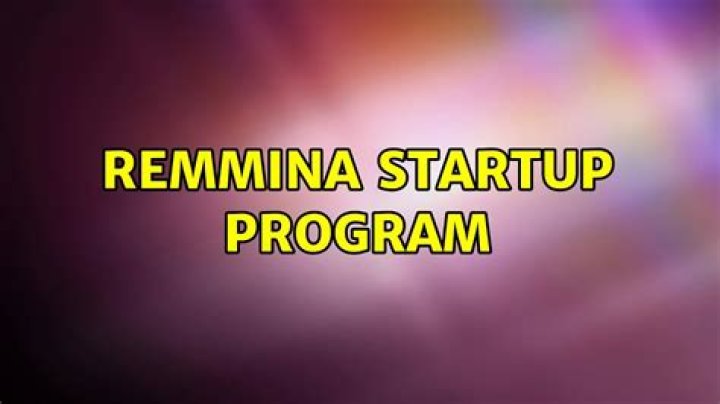 Remmina Startup Program
