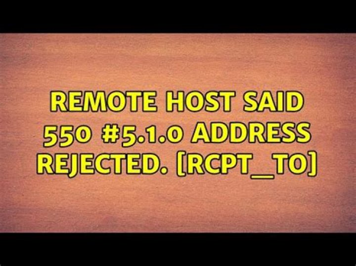 Remote host said: 550 #5.1.0 Address rejected. [RCPT_TO]