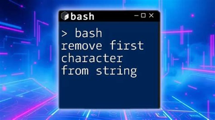 Remove first character of a string in Bash