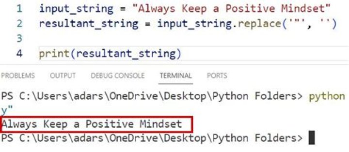Remove quotes from String in Python