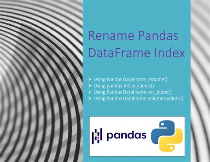 Rename Pandas DataFrame Index