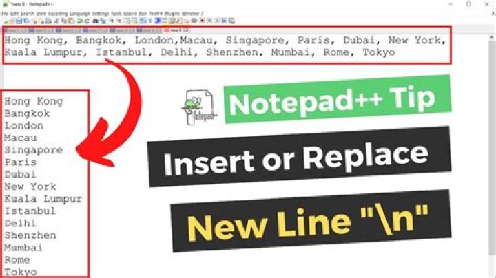 Replace \r\n with newline in Notepad++