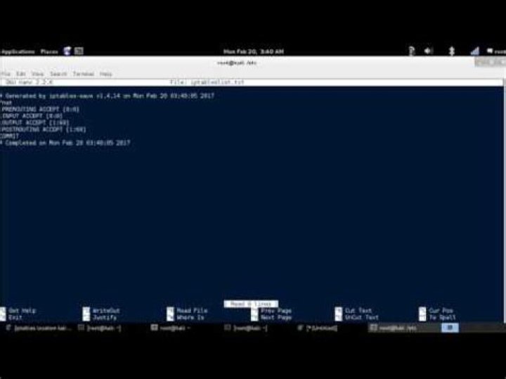 Resetting iptables