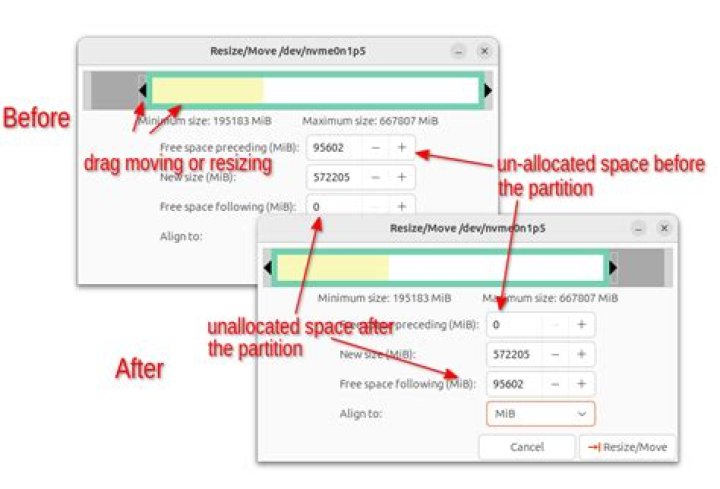 Resize efi partition on Ubuntu / Mac system on Mac Air