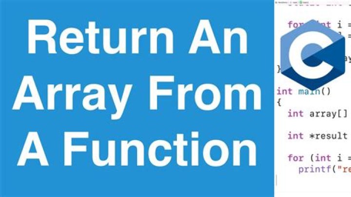 Returning an array using C