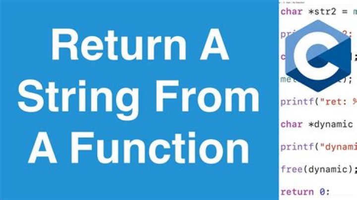 Returning string from C function