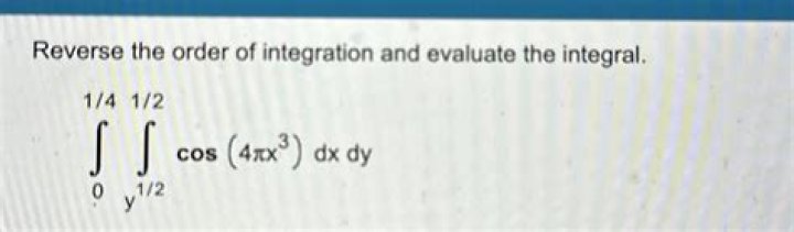 Reverse the order of integration and evaluate the integral