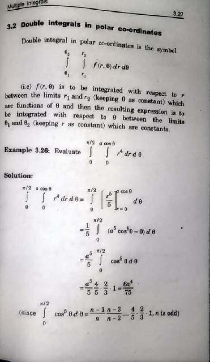 reversing the order of this double integral in polar coordinates
