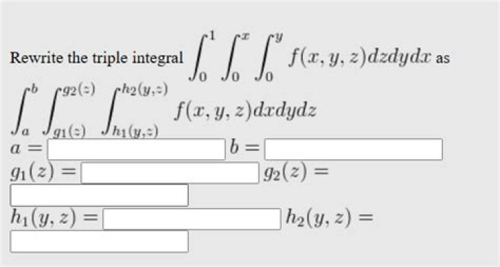 Rewrite the triple integral