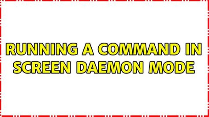 Running a command in screen daemon mode