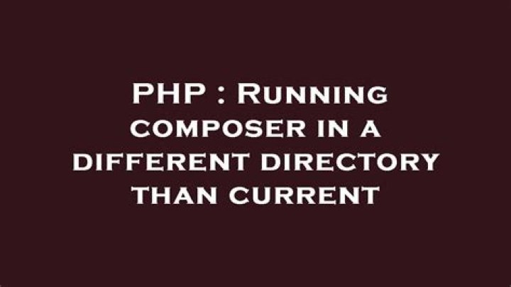 Running composer in a different directory than current