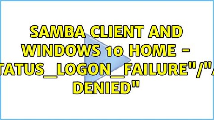 Samba Client and Windows 10 Home - 