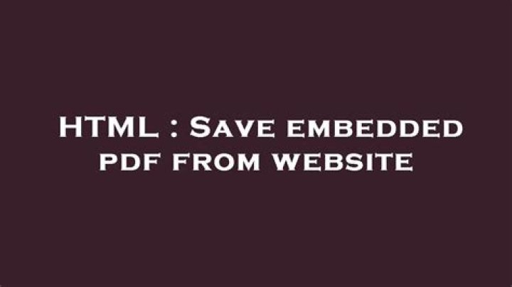 Save embedded pdf from website