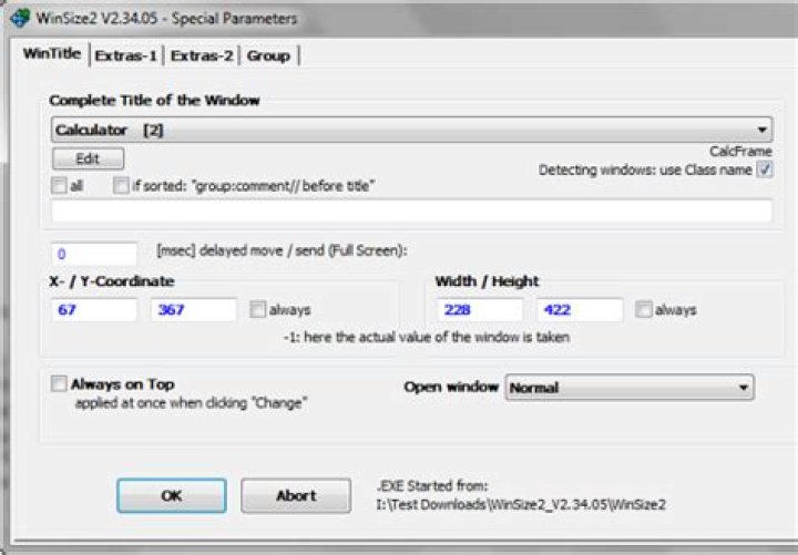 Save window locations of applications
