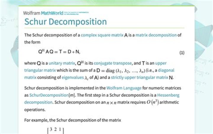 Schur decomposition
