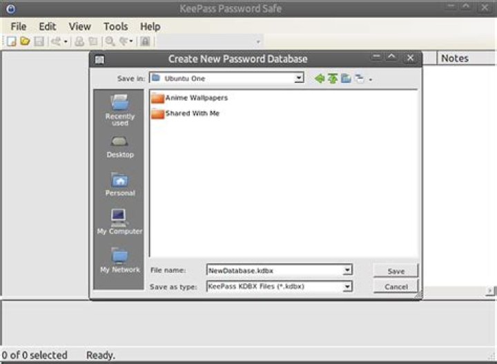 screen shot keepass2
