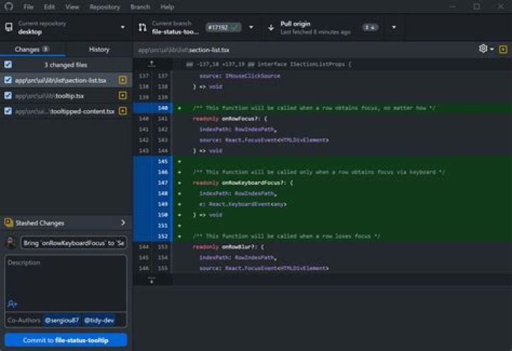 screenshot from github