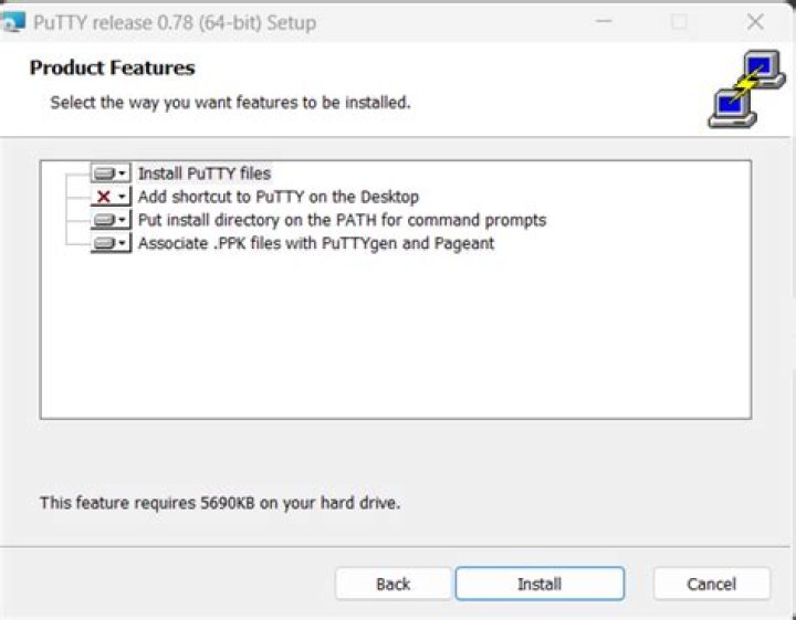 Screenshot of an empty PuTTY Key Generator