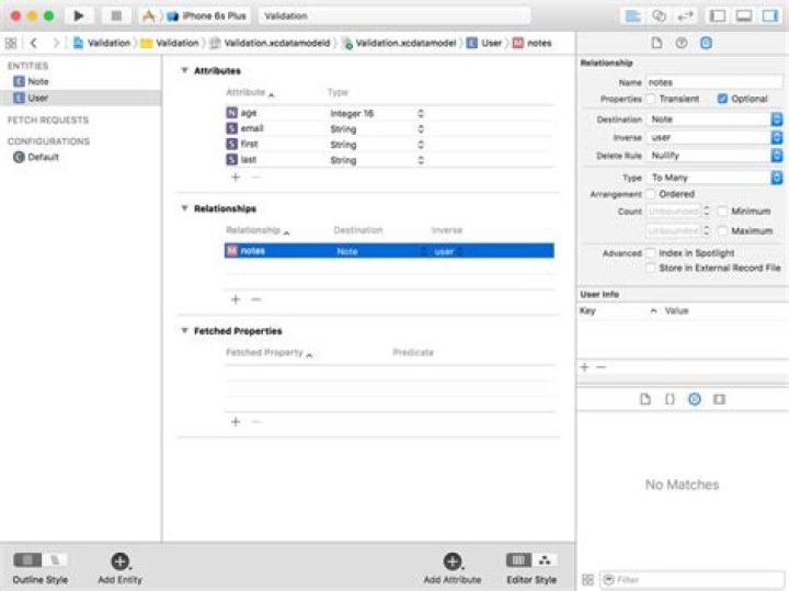 screenshot of Data Model Inspector