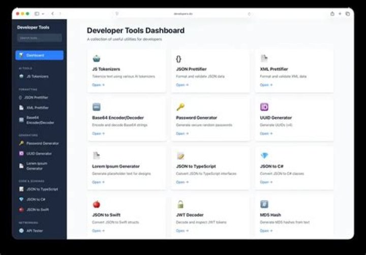 screenshot of developer tools
