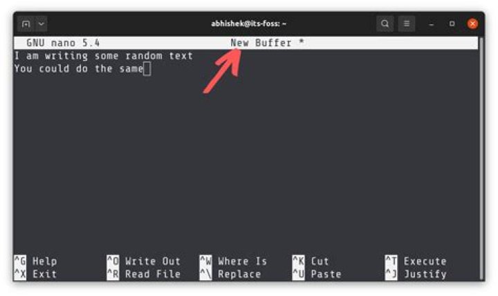 Screenshot of terminal while editing commit