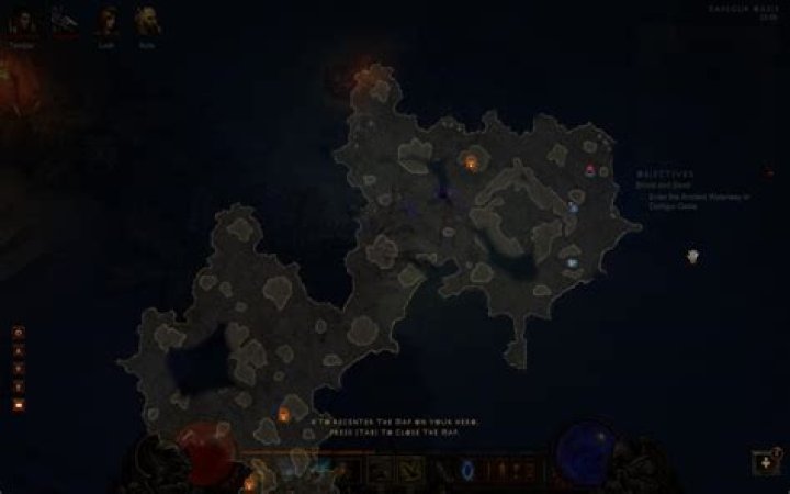 Screenshot of the Dahlgur Oasis map, almost entirely displayed, but a few unviewed areas left